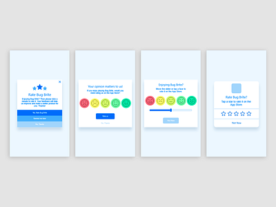 Rate Screen Wireframes