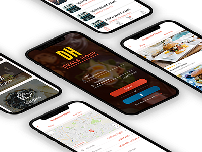 Food App Design application burgers food food delivery iphone iphone x mobile pizza restaurant restaurant application