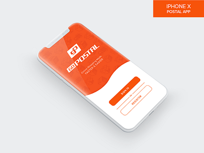 Postal App Login page app app design application clean design inspiration iphone x iphonex mobile orange postal