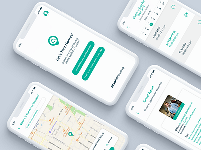 Clean App Design app application appointment clean design home iphone iphone x iphonex location map mobile