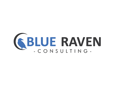 Blue Raven Logo blue blue raven clean logo consulting inspiration logo management raven technology
