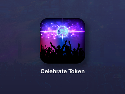 Celebration Token App icon app app icon block chain celebrate dark design icons inspiration iphone mobile token