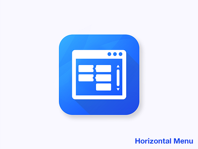 Horizontal Scrolling Menu app blue clean design horizontal scroll icon icons inspiration menu mobile scroll web