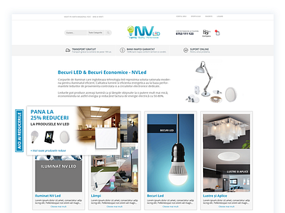 Led Shop Redesign blue bulbs clean design inspiration leds web design