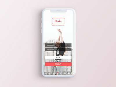 Fashion App Login Screen clean design fashion fashion app inspiration iphonex login design mobile screen design ui