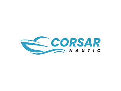 Corsar Nautic Logo branding clean design inspiration logo sailboat taxi boat vector