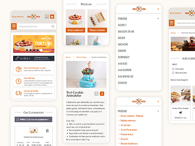 Ana Pan Responsive Web design cake cakes design inspiration responsive responsive web design responsive website ui