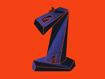 36 Days of Type // number 1 by Mariah Barnaby-Norris on Dribbble