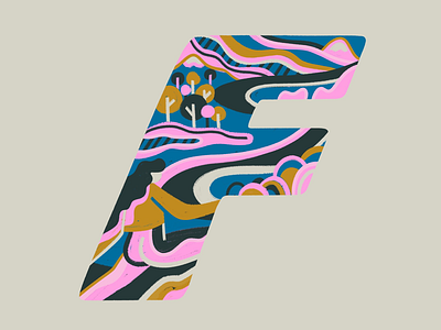 36 Days of Type // letter F procreate 36daysoftype letterf