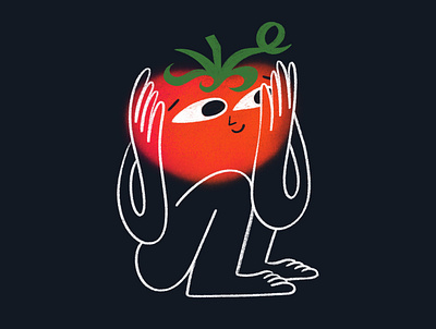 Tomato season baby colourful design digitalillustration gritty illustration illustrator shapes textures tomato