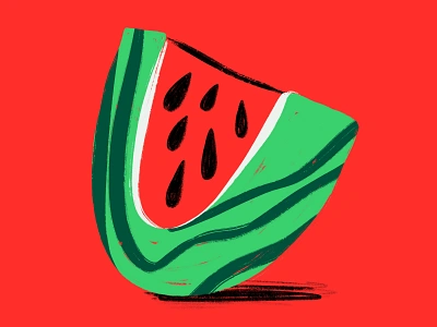 36 days of type // letter U 36daysoftype characterdesign colourful design digitalillustration fruit gritty illustration illustrator letteru textures watermelon