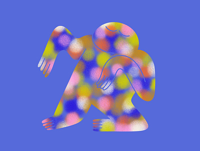 blobby but happy blob characterdesign colourful dance design digitalillustration grain illustration illustrator texture