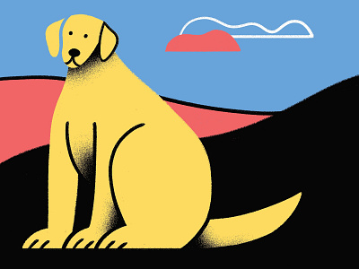 Doggo colourful design digitalillustration gritty illustration illustrator kyle webster photoshop photoshop brush shapes textures