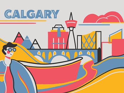 Calgary bold bright character design characterdesign colourful design digitalillustration editorial gritty illustration illustrator kyle webster photoshop photoshop brush shapes textures