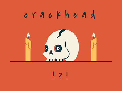 Crackhead candle crack illustration skull vector