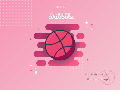 Hello Dribbble! design firstshot hello dribbble illustration invite vector