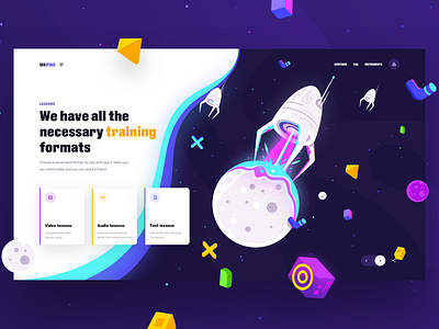 Seospace Training cosmos geexarts homepage illustration interface space typography