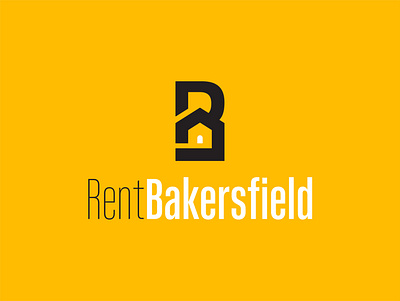 Rent Bakersfield Logo branding design flat icon illustration lettering logo minimal typography vector