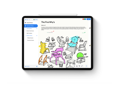 Google X Apple Note-taking Concept 📝 app apple concept design google ipad minimal ui ui design ux