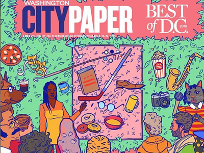 WASHINGTON CITY PAPER Best of D.C. 2018 art art cover drawing illustration newspaper