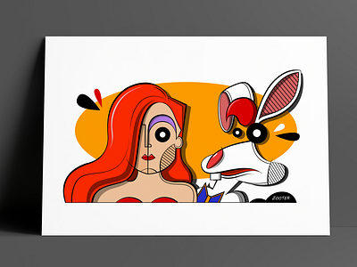 Roger and Jessica Rabbit character character illustration characterdesign illustration