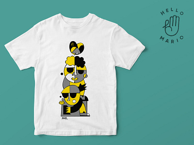 Hello Boyz characterdesign cubism illustration limitededition tshirt