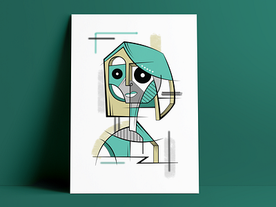 Enter the void character character illustration characterdesign color cubism geometric illustration shapes