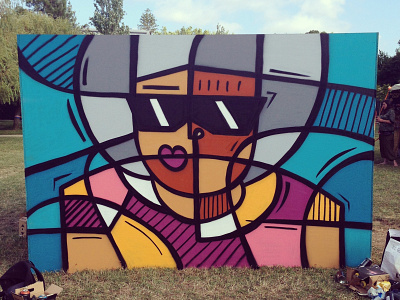 "Too funky for you" character characterdesign cubism geometric graffiti graffiti art illustration street art