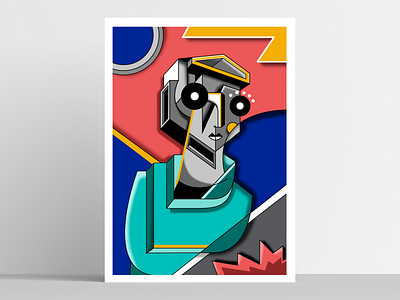 Street Robot character character illustration characterdesign color cubism geometric illustration shapes street art vector