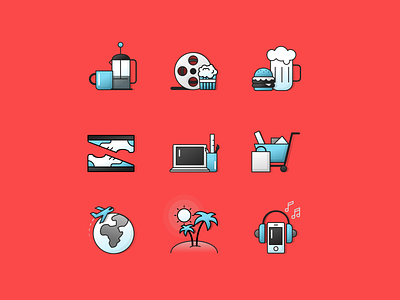 A few of my favorite things icon illustration