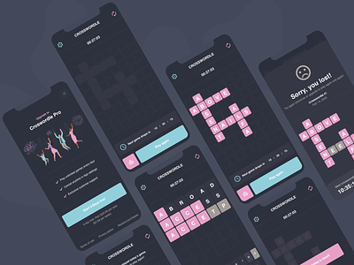 Crosswordle - Game for iOS adobe xd clean game game for ios modern ui design uiux design ux design wordle game