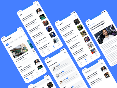 News - Mobile app app cleaan creative minimal mobile app modern news news mobile app ui uiux design ux