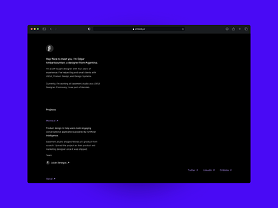 Personal — Portfolio dark landing landingpage light portfolio ui ux web