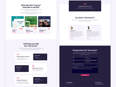 Landing page with some storytelling