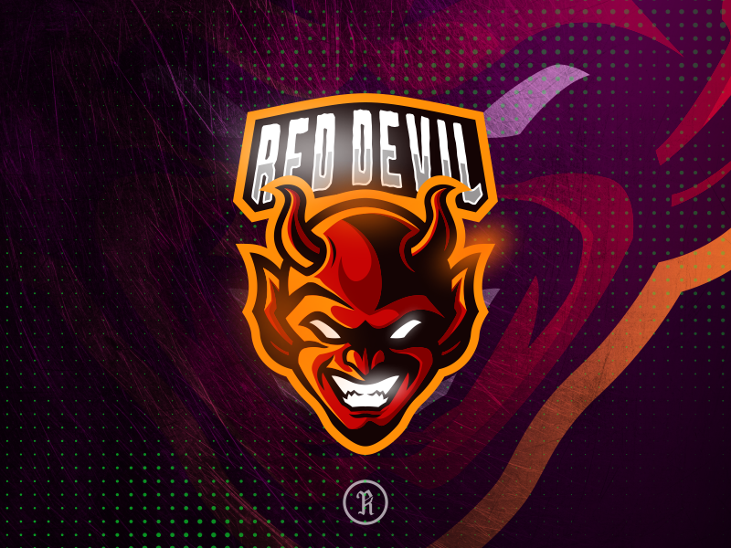 Devil holds the trident esport mascot logo - Stock Illustration [62475828]  - PIXTA