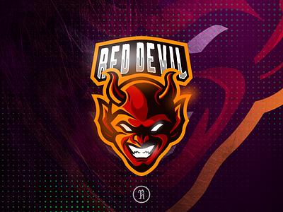 Red Devil mascot logo