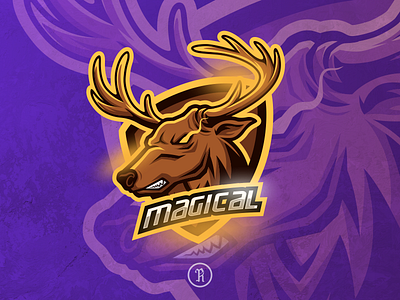 Magical deer goat mascot logo csgo deer dota2 esport fortnite game gaming goat logo magical mascot sport team twitch youtube