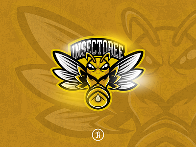 insectobee yellow bee mascot esport logo