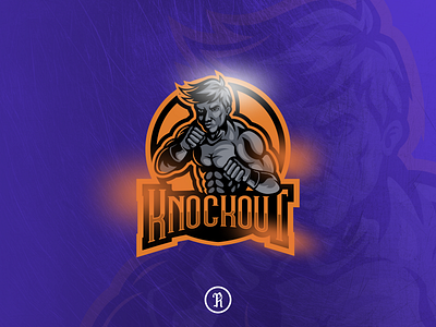 knockout martial mascot sport logo