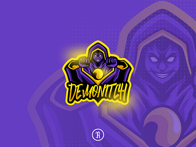 Demonitch witch mascot logo art brand cartoon character csgo design dota2 esport fortnite game gaming illustration logo mascot sport team twitch vector witch wizard