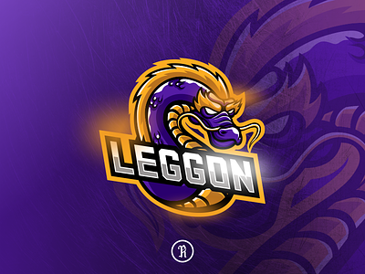 Leggon dragon mascot esport logo