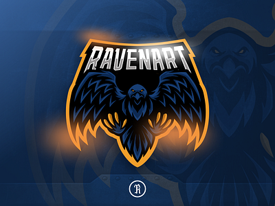 Ravenart mascot esport logo