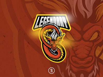 Legendary dragon mascot logo art brand design branding design dragon esport game gaming illustration legendary logo mascot sport sports branding sports logo stream team twitch vector
