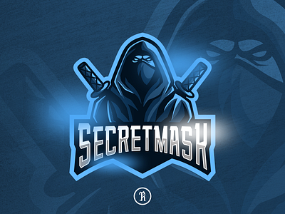 secret mask ninja mascot sport logo art assassin branding csgo design esport fortnite game gaming illustration logo mascot mask ninja secreat sport stream team twitch vector