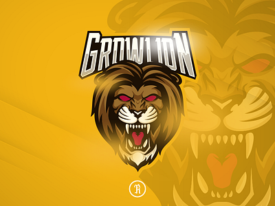 growlion lion mascot logo art cartoon design esport game gaming illustration lion lion head lion logo logo mascot mascot character mascot logo mascotlogo sport stream team twitch vector