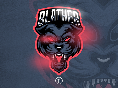 Blather Panther mascot logo illustration