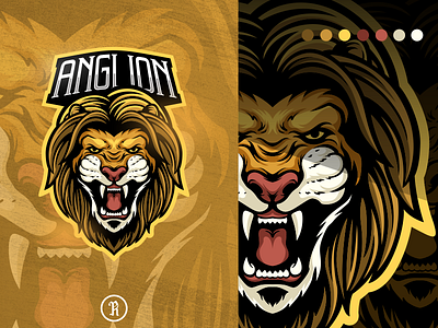 Anglion art csgo design dota2 esport fortnite game gaming illustration lion lion head lion logo logo mascot sport sports branding stream team twitch vector