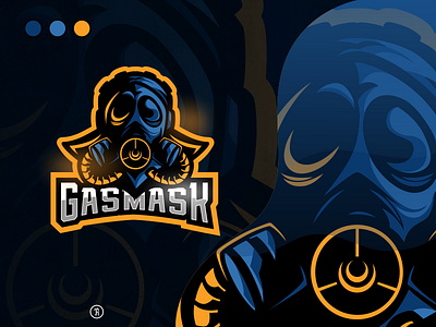 Gasmask dota2 esport esports game gamer gaming gas illustration logo logodesign mascot mask sport stream streamer streaming team twitch vector youtube