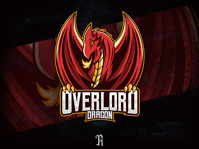 Overlord Dragon art branding csgo design dota2 dragon dribbble esport fortnite game gaming illustration logo mascot overlord red sport team twitch vector