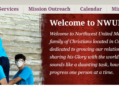 Northwest United Methodist website redesign design refresh tcs software web website